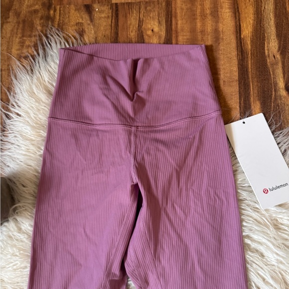 Lululemon Align Ribbed High Rise Pant 28” Pink NWT - Picture 3 of 7